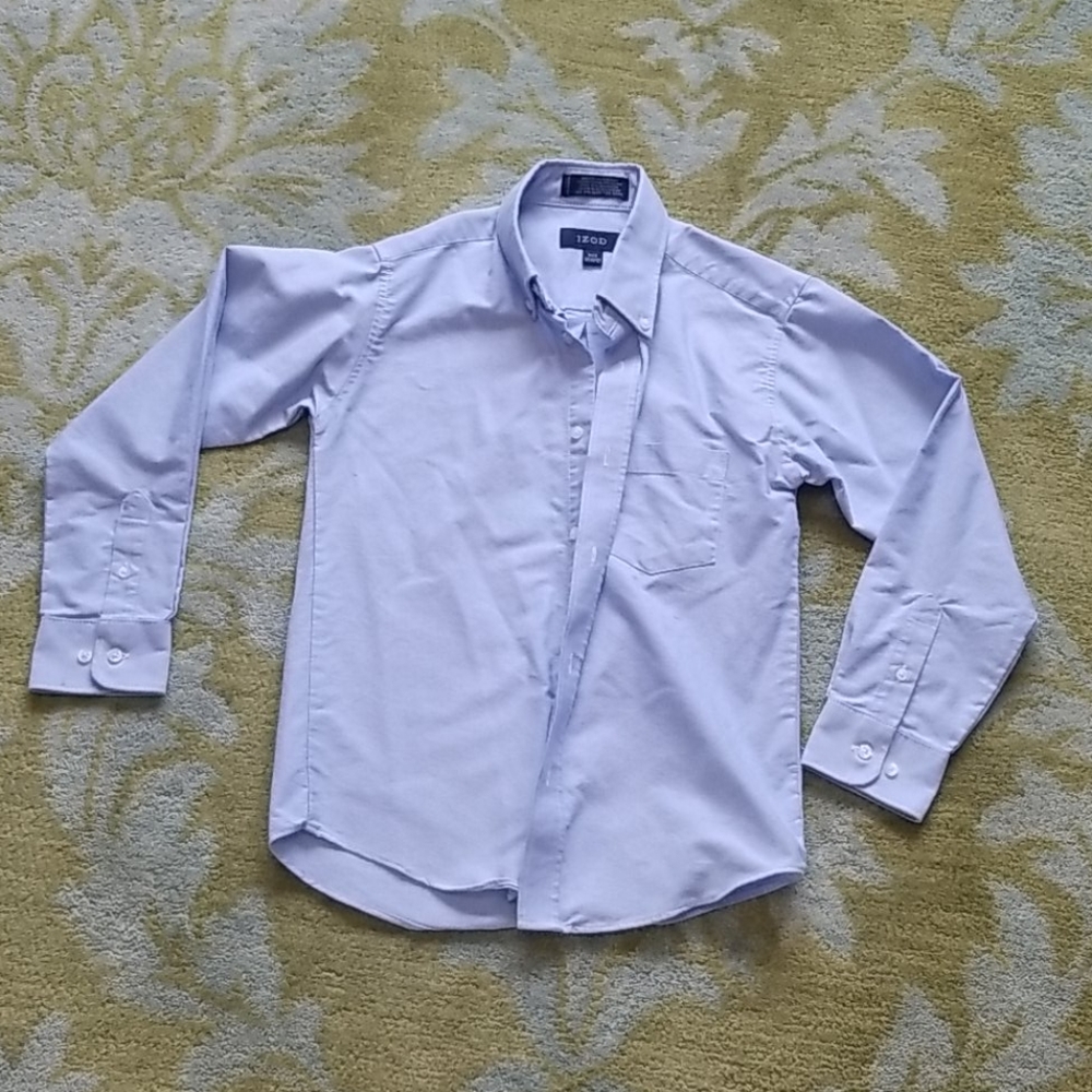 Izod chambray blue button down- Size Medium 10/12